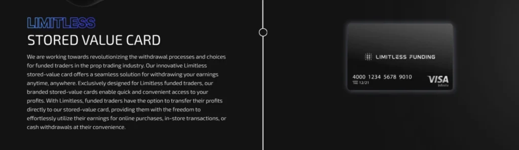 Limitless Funding Review (15% Discount Code) - Is It the Best Prop Trading Firm? 14 limitless funding stored value card