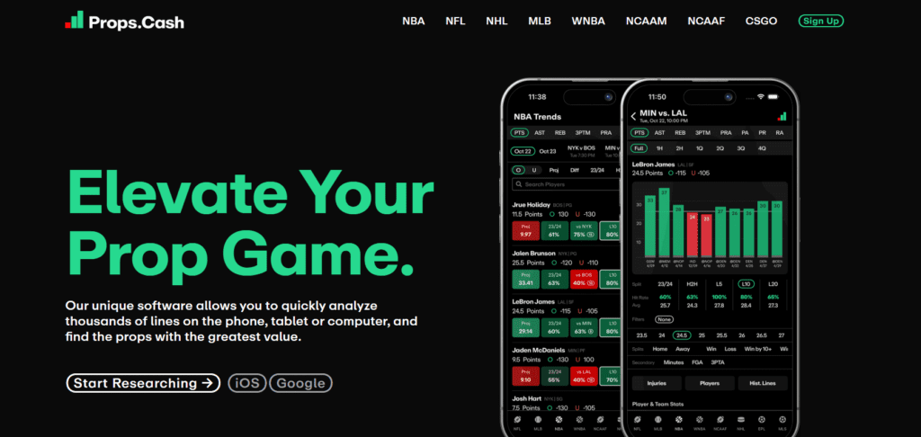 Props.Cash Review 2025: Best Player Prop Betting Tool for Serious Sports Bettors 1 props.cash review